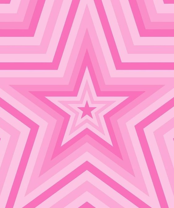 5 pastel pink star