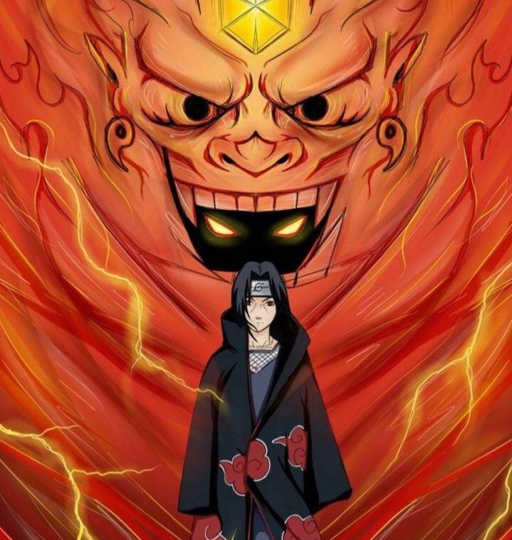 26 Itachi with terrible monsters behind him