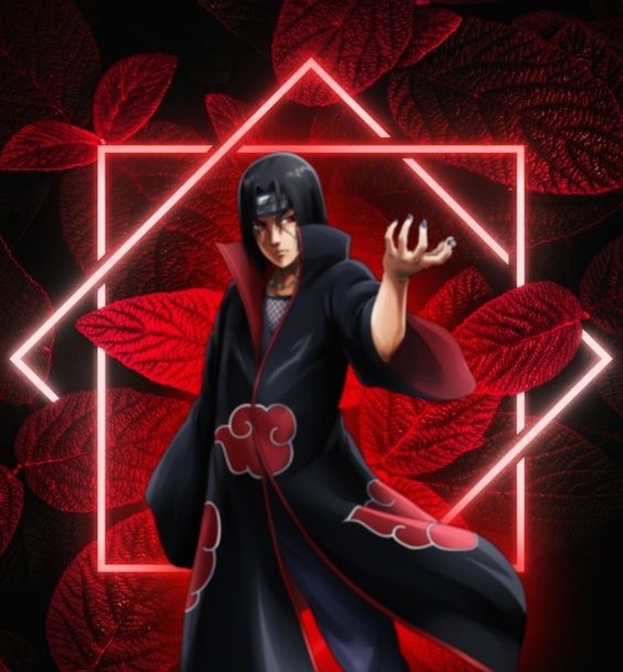 40 Uchiha Itachi with red leaves