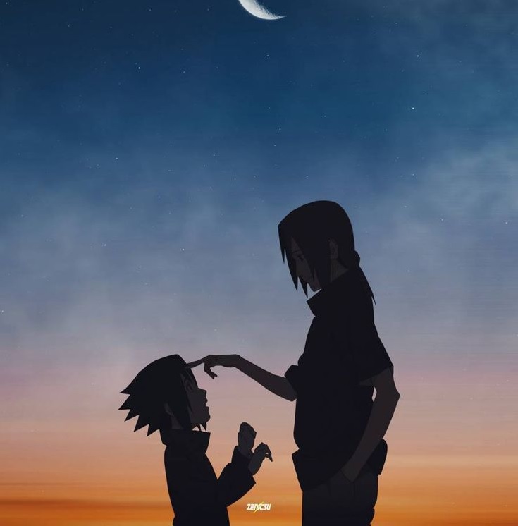 44 Silhouette of Uchiha Itachi and his brother